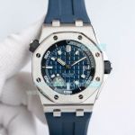 Swiss Replica Audemars Piguet Royal Oak Offshore Diver 15720 Blue Dial Blue Rubber Watch